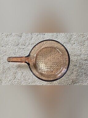 Pyrex Vision Cookware Amber Brown 7” Frying Skillet Pan